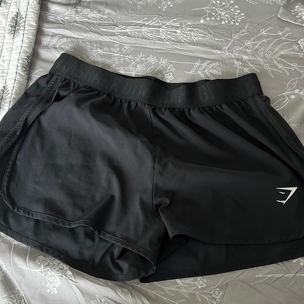 Gym shark women’s workout shorts back